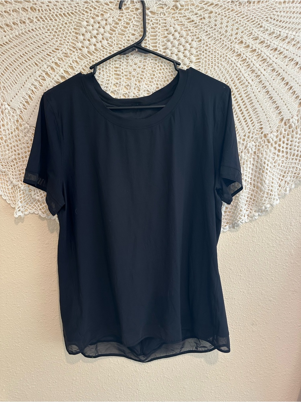 lululemon Mesh-Trim Short Sleeve Tee Black